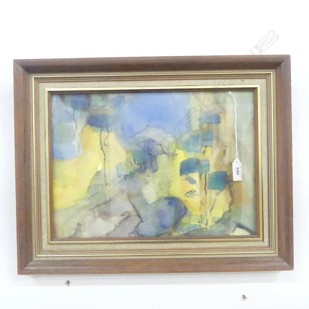 M. GIBBS, ABSTRACT LANDSCAPE WC, 240x340mm Image 1++