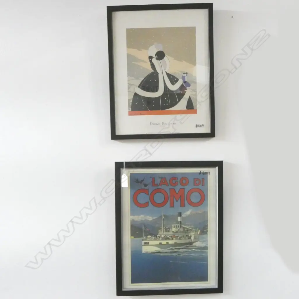 2 VINTAGE PRINTS, ITALIAN & FRENCH, 300 X 380MM Image 1++