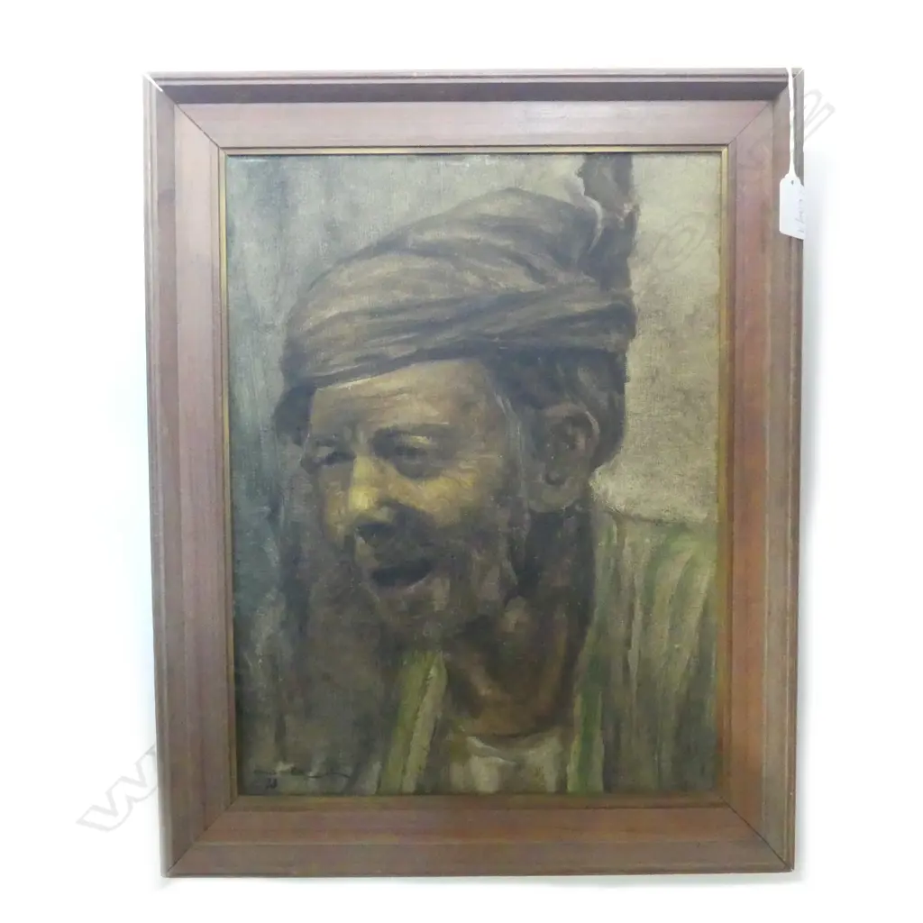 SIGNED PORTRAIT, ACRYLIC ON BOARD 385x290mm Image 1++