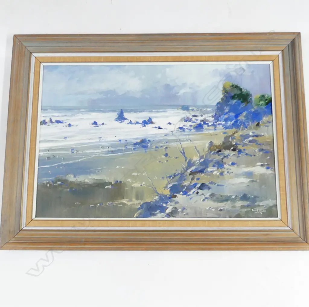 PETER WALLERS COASTAL OIL PAINTING 440 x 670 mm Image 1++
