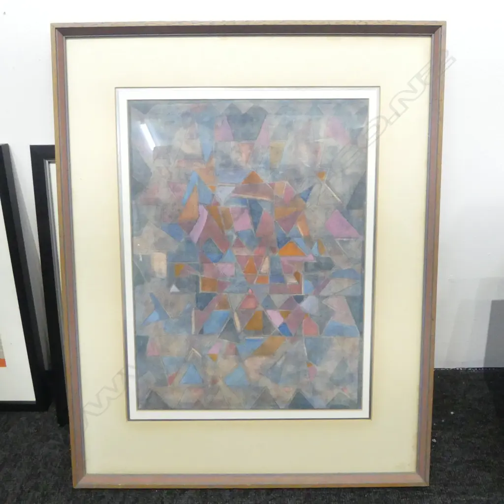 GEOFF FAIRBURN (1905-1999) GEOMETRIC ABSRACT W/C, 370 X 280mm Image 1++