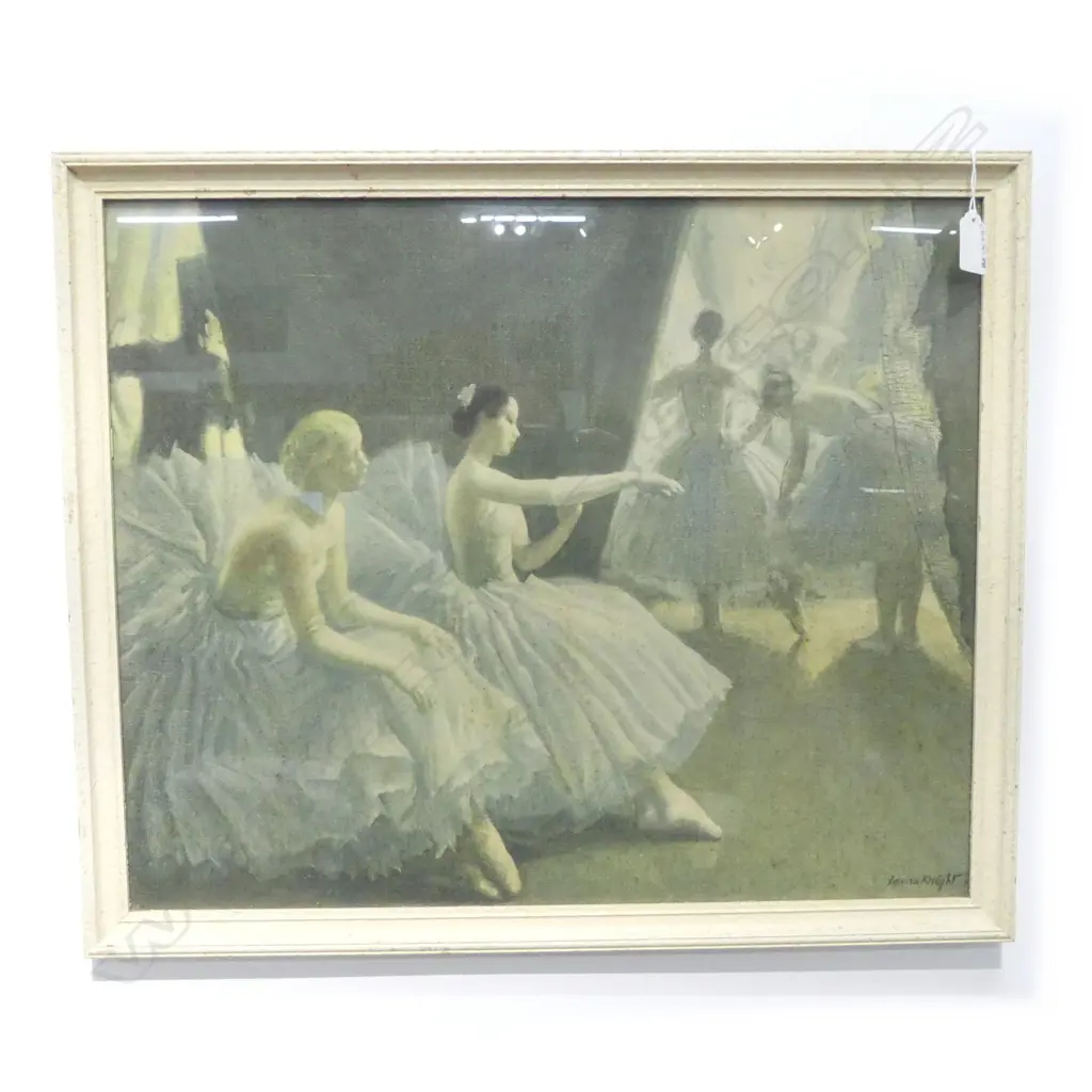 RETRO FRAMED BALLET PRINT BY LAURA KNIGHT 520 X 430MM Image 1++