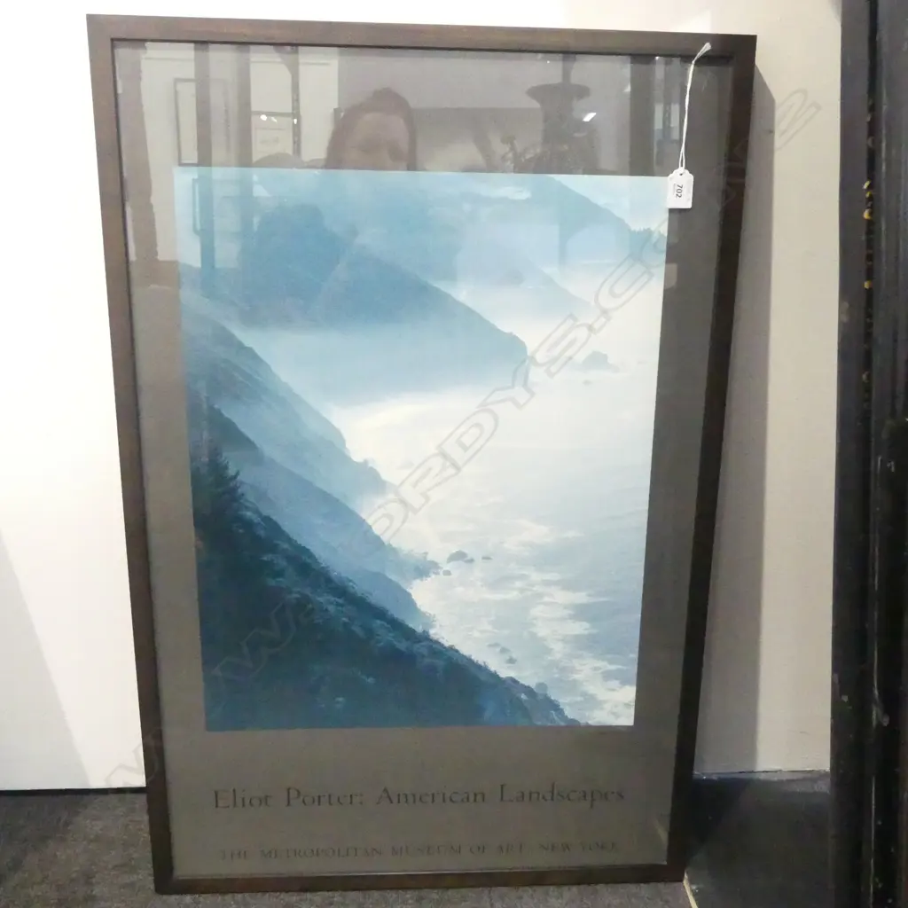 FRAMED METRO MUSEUM N.Y. ELIOT PORTER LANDSCAPE PRINT 860x550mm + COASTLINE PRINT BY SHUD ? Image 1++