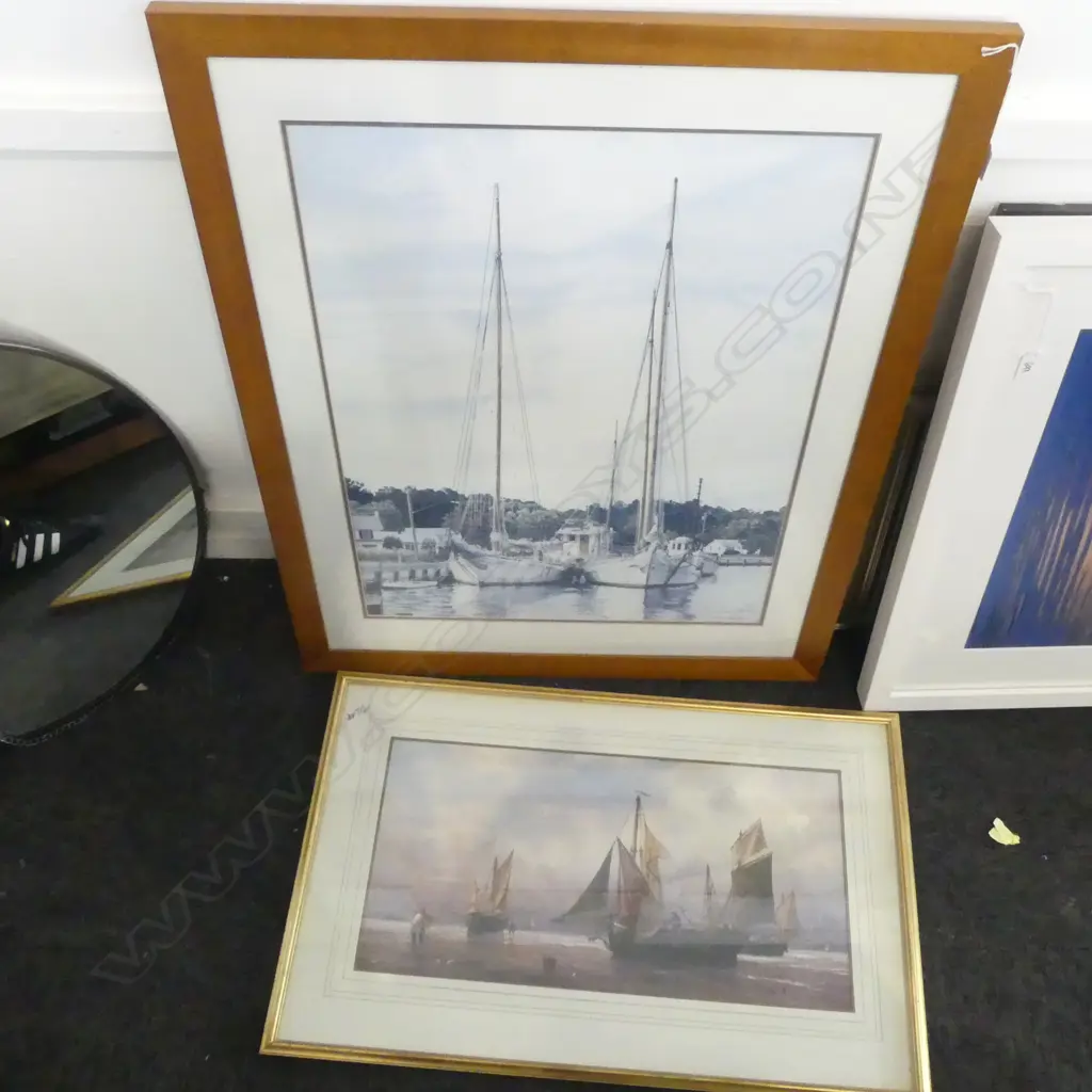 2 SAILING PRINTS LARGEST BY GEORGE F. McWILLIAMS 660x505mm Image 1++