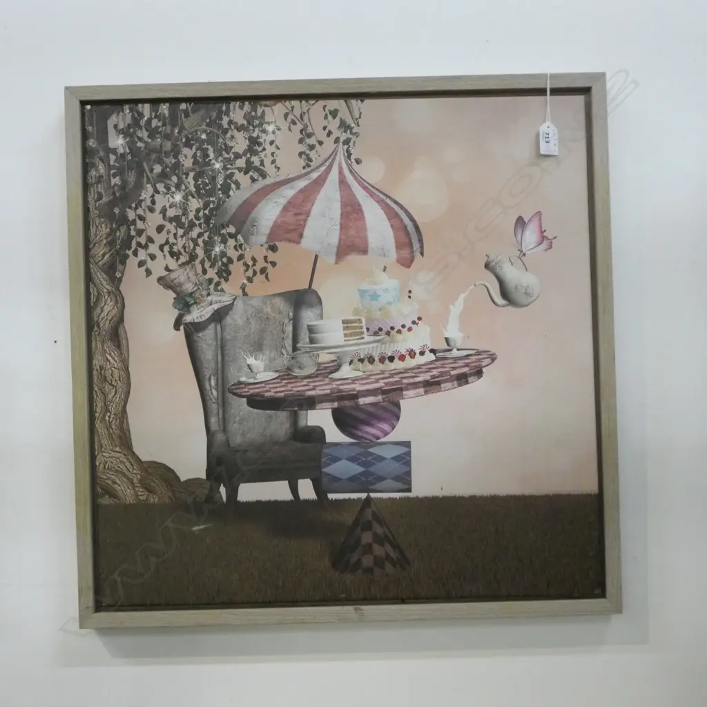 Alice in Wonderland type print 560 x 550mm Image 1++