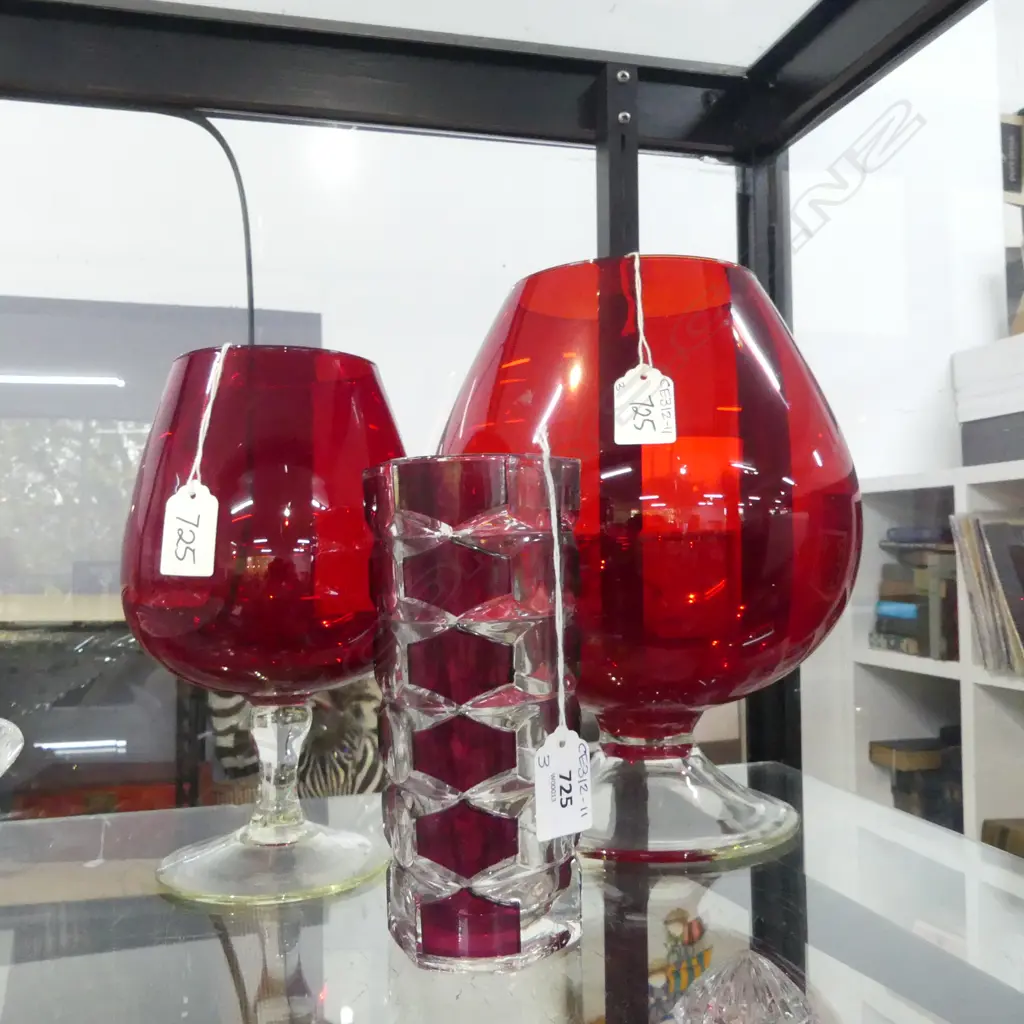 3 PCES. MURANO GLASS H.280mm Image 1++