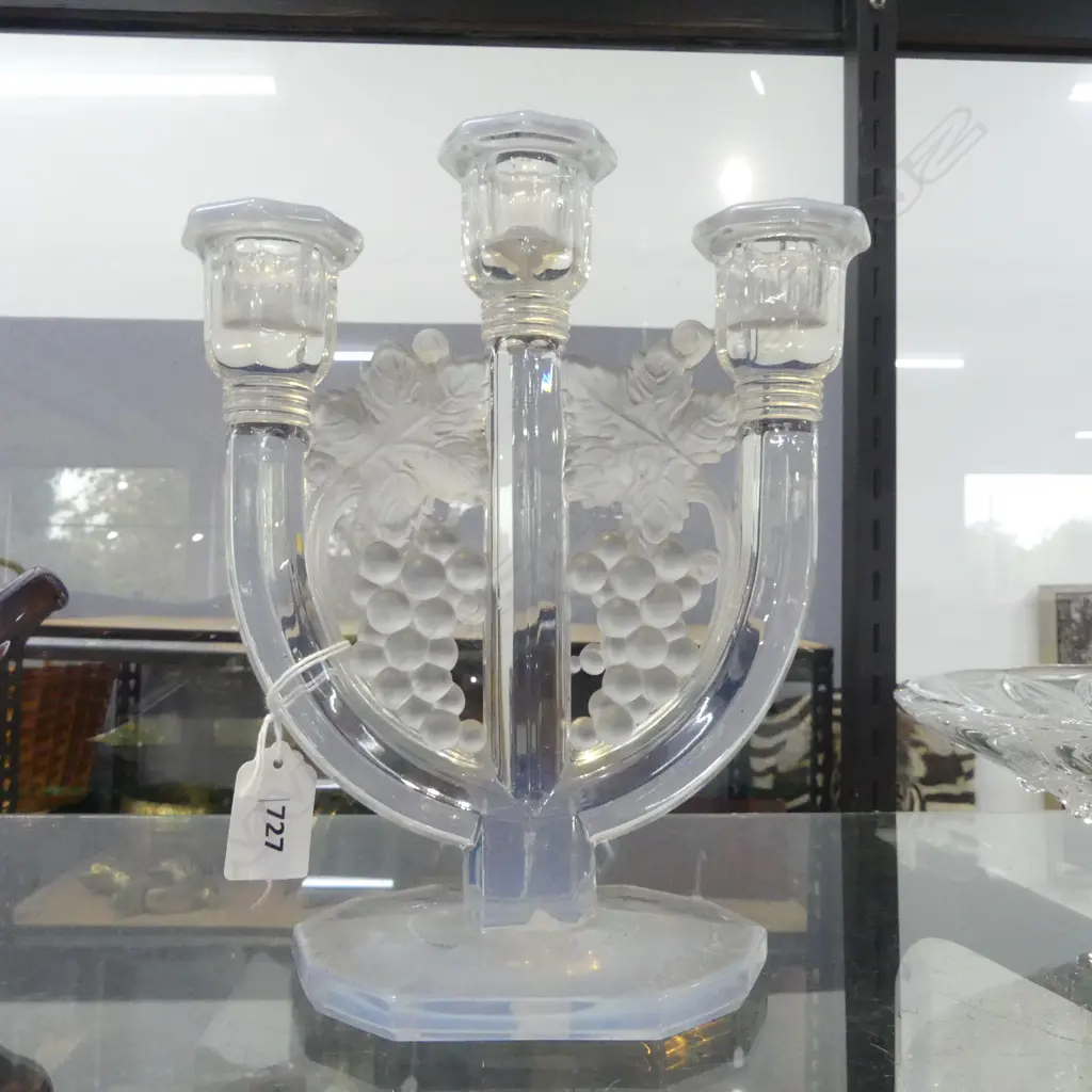 BAROLAC DECO ART GLASS CANDLABRA Image 1++