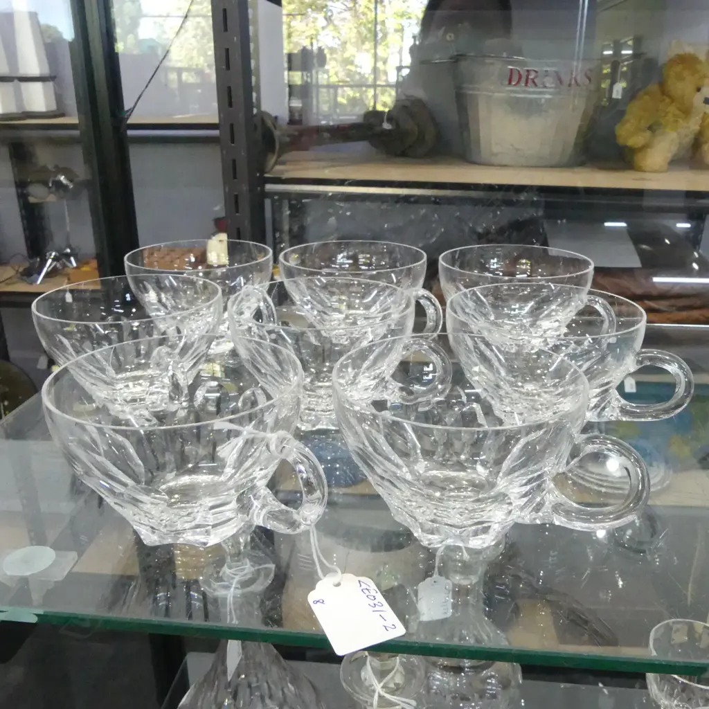 8 ROYAL LEERDAM CRYSTAL PUNCH CUPS Image 1++