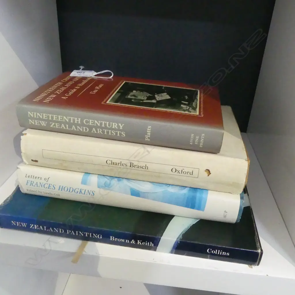 4 NZ ART BOOKS: F Hodgkins letters+ Charles Brasch + 19thC NZ artists by Platts + NZ painting by Brown & Keith Image 1++