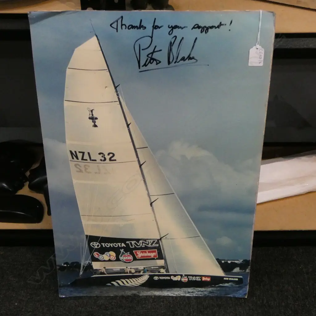 PETER BLAKE SIGNED YACHTING POSTER 610x405mm Image 1++