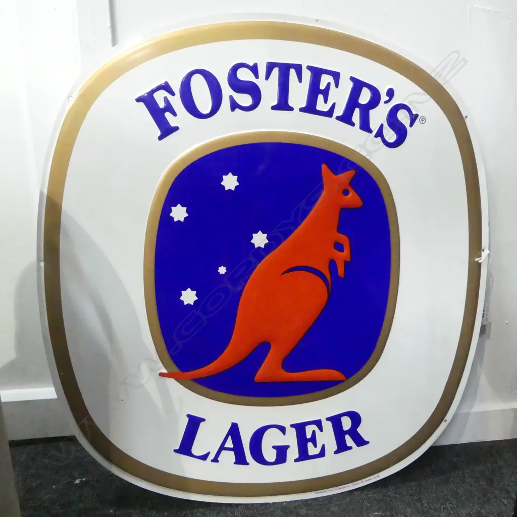 FOSTERS LAGER TIN SIGN H640mm Image 1++