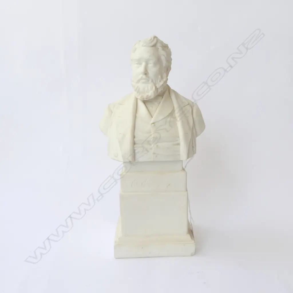 ROBERTSON & LEADBETTER PARIAN WARE BUST OF CHARLES SURGEON (CHIP TO BASE) H.320mm Image 1++