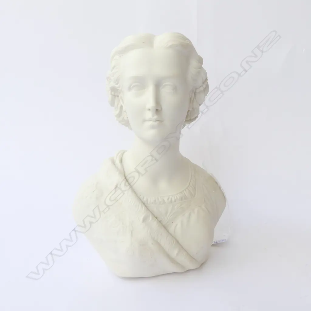 ANTIQUE COPELAND PARIAN BUST OF PRINCES ALEXANDRA; HER LEFT EARING REPAIRED Image 1++