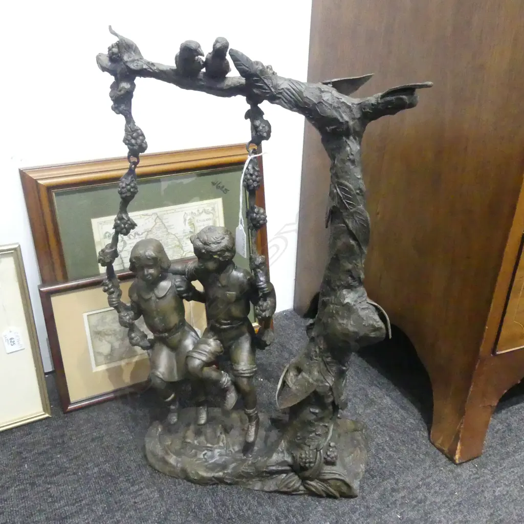 METAL CHILDREN ON A SWING H.540mm Image 1++