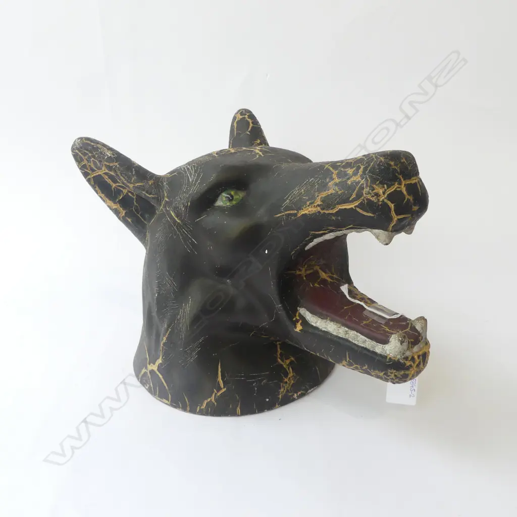 WOOD CARVED WALL HANGING WOLFS HEAD, H.320mm Image 1++