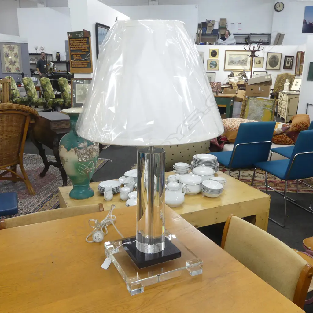 HEAVY CRYSTAL TABLE LAMP H.520mm Image 1++