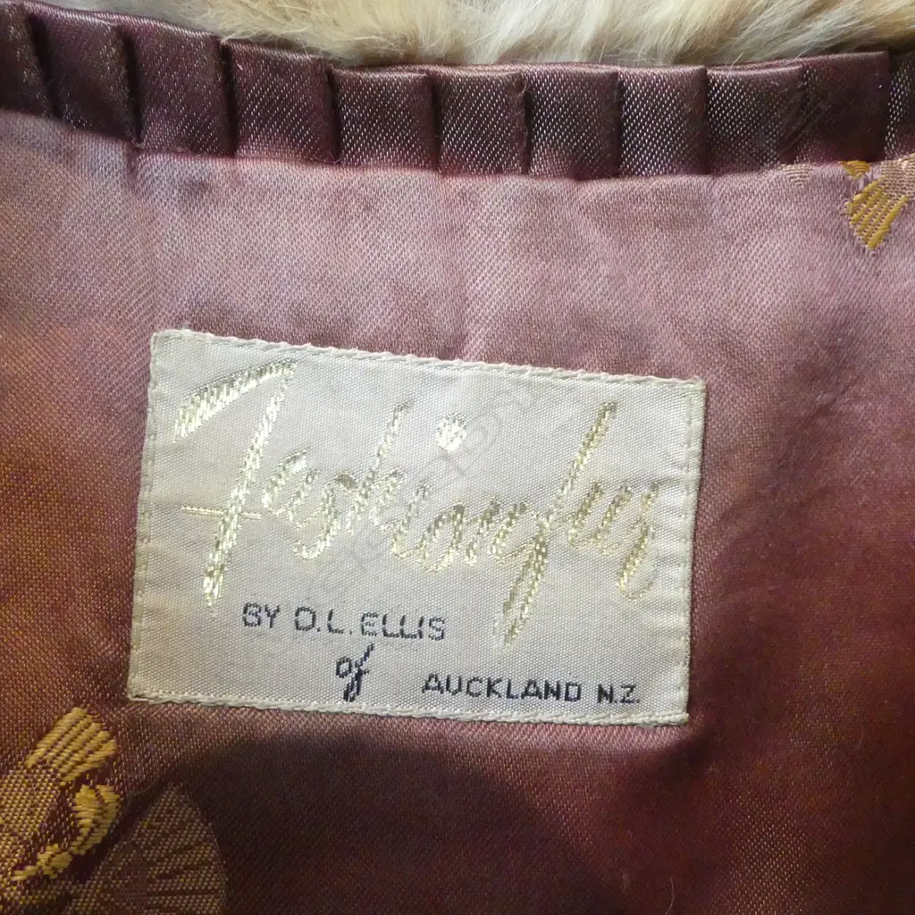 VINTAGE HARE FUR COAT; LABEL READS '... by D.L. ELLIS, AUCKLAND N.Z. Image 1++