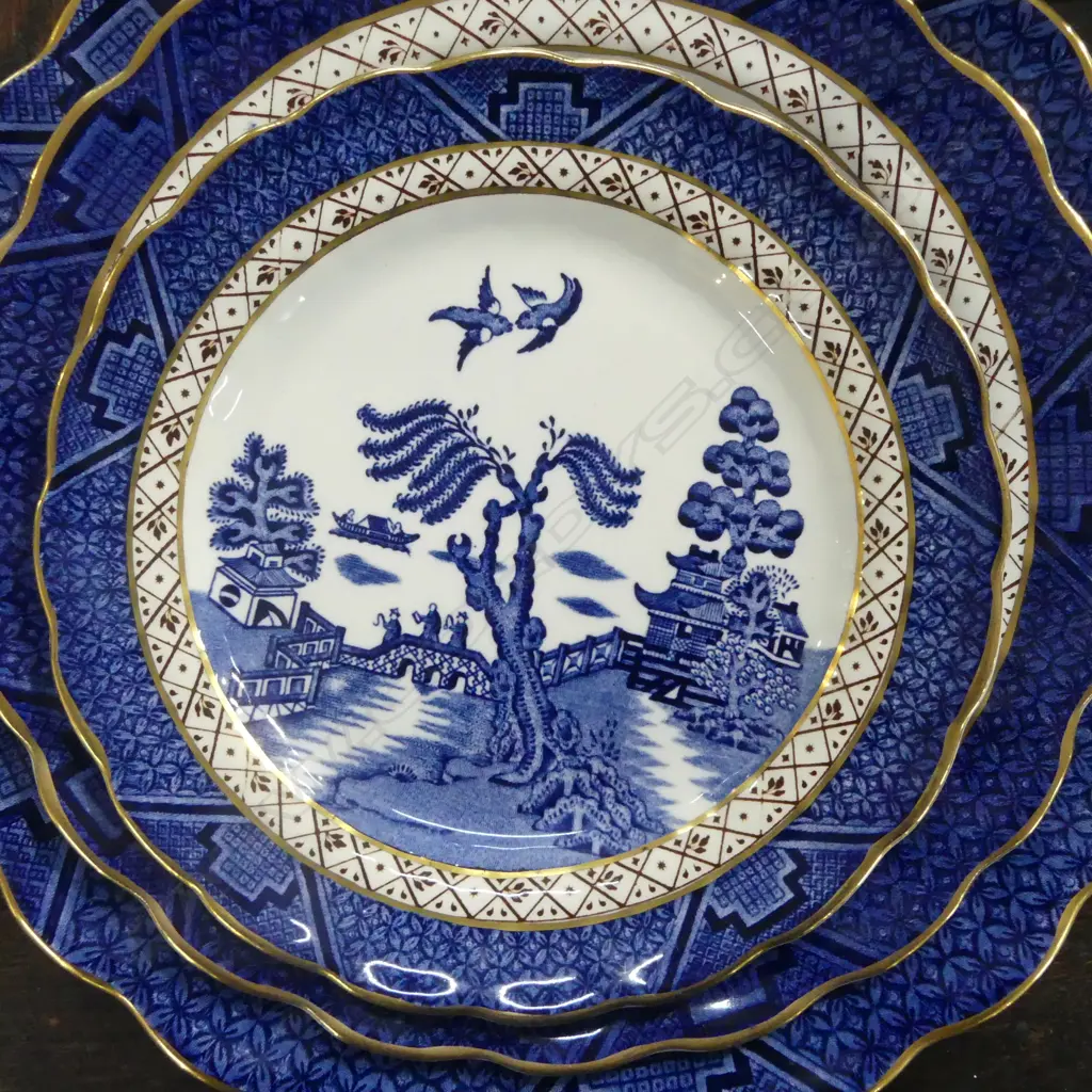 BOOTHS REAL OLD WILLOW DINNER SET Image 1++