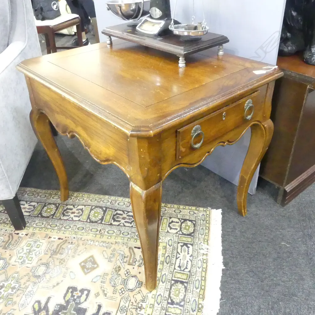 WOODEN SIDE TABLE w. DRAWER BY HEKMAN USA 720x610x640mm Image 1++