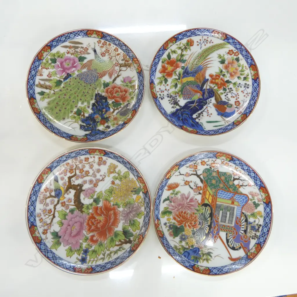 FOUR SATSUMA YAKI PLATES, Dia.160mm Image 1++