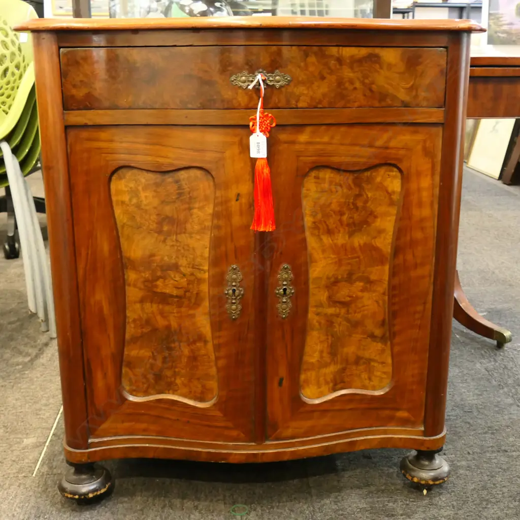 ANTIQUE WOODEN CABINET (TOP ABSENT), W.740mm Image 1++