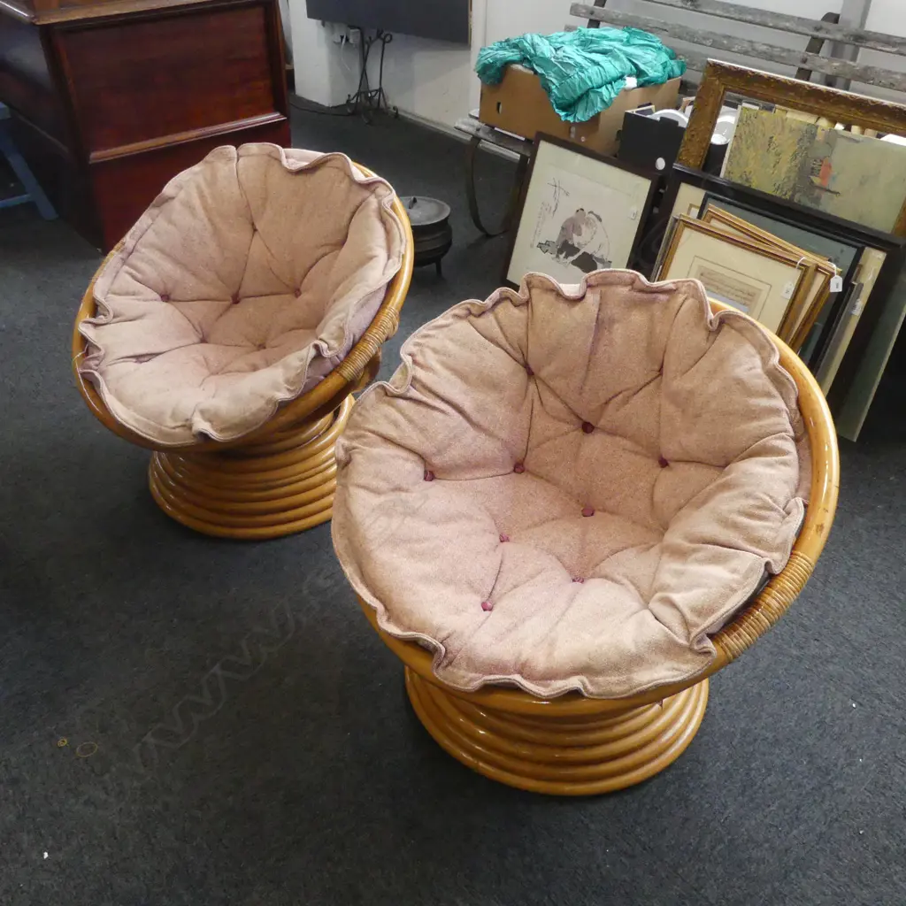 PR BAMBOO SWIVEL CHAIRS Image 1++