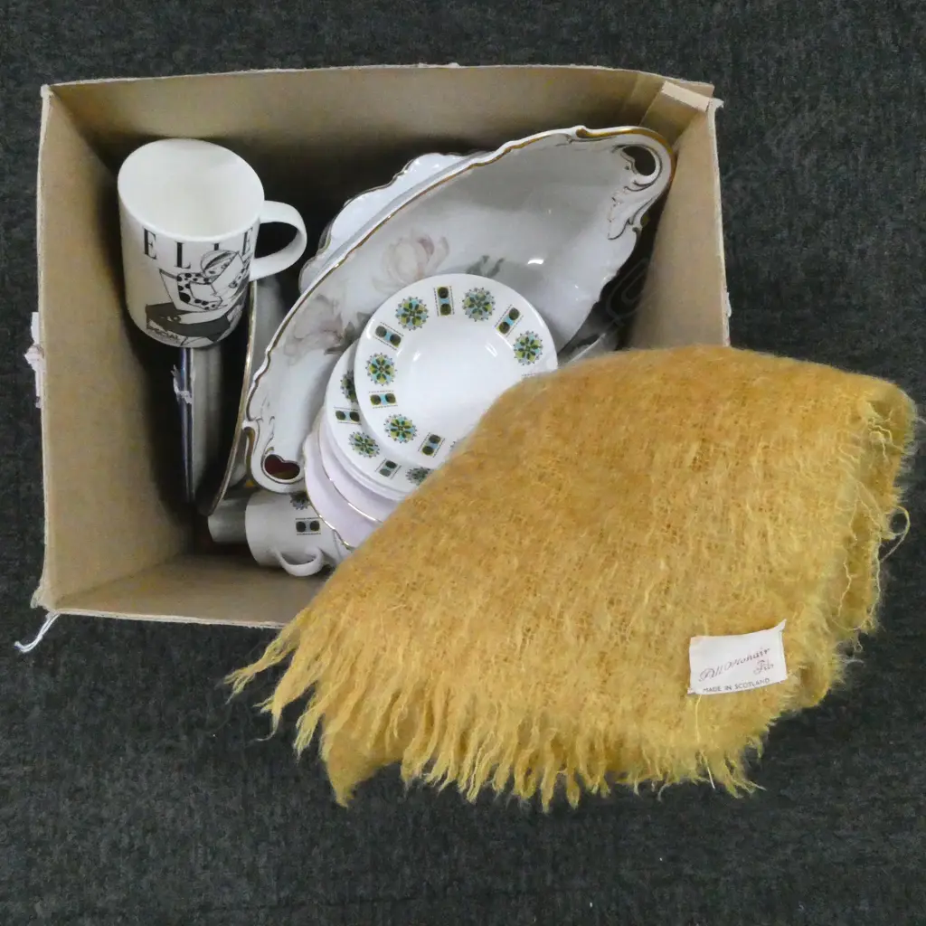 ASST. CHINA + SCOTTISH MOHAIR BLANKET Image 1++