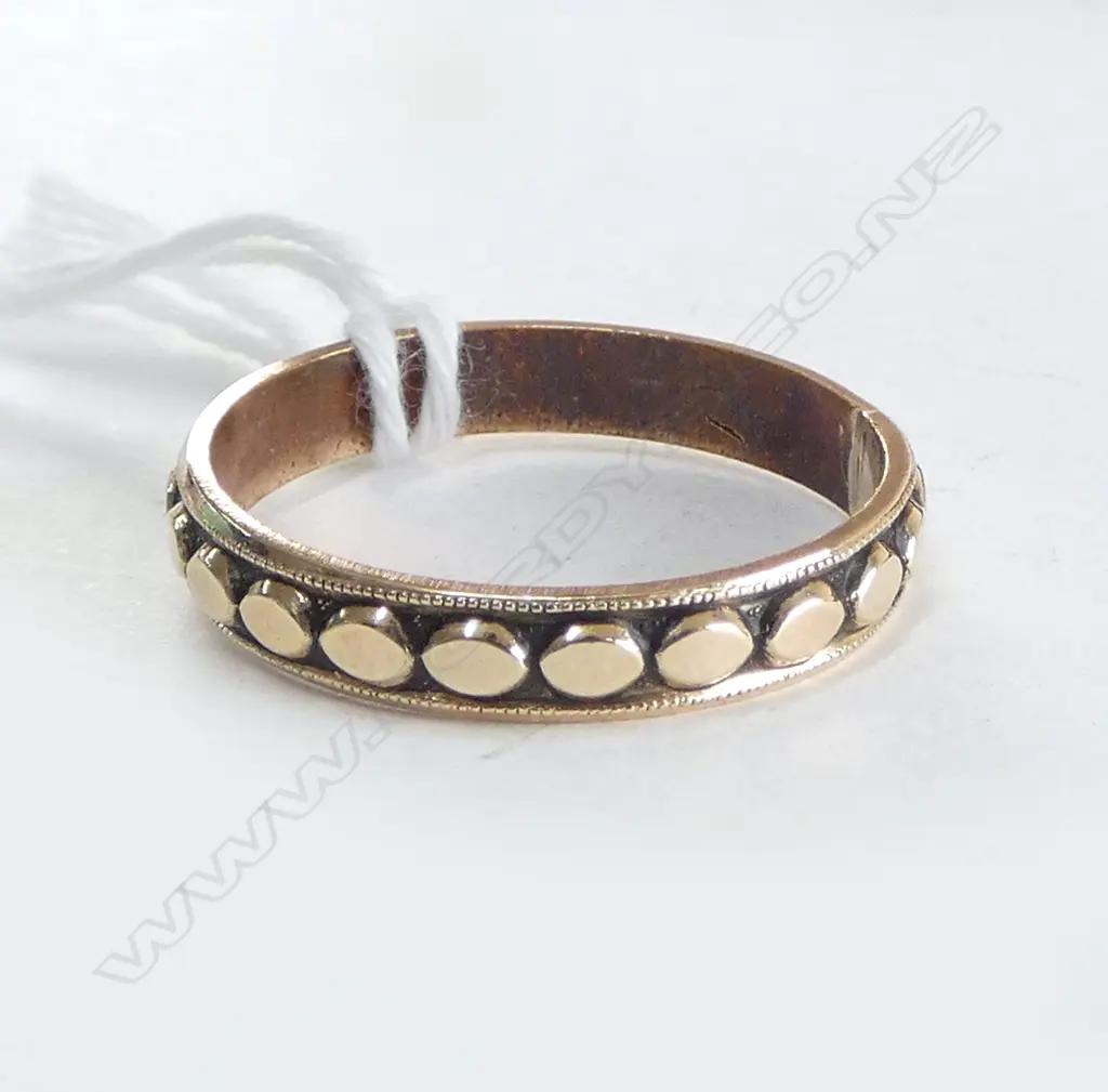 9CT GOLD-LINED (LD) RING, SIZE V, 2.53gms Image 1++