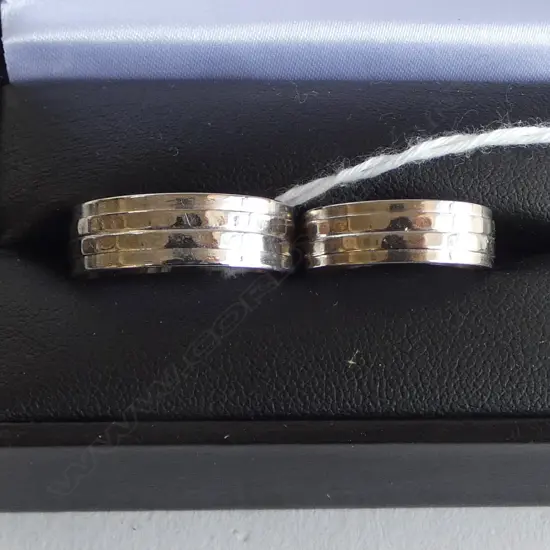 2  18ct WG WEDDING RINGS, SIZE X 1/2 6.4grms, ladies SIZE O 3.88 grms WITH VALUATION