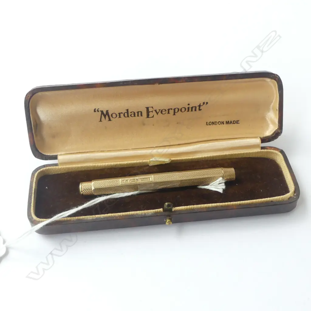 9ct GOLD 'MORDANT EVERPOINT' EXPANDING PENCIL IN ORIG. CASE L.75 / 110mm 18.5grms Image 1++
