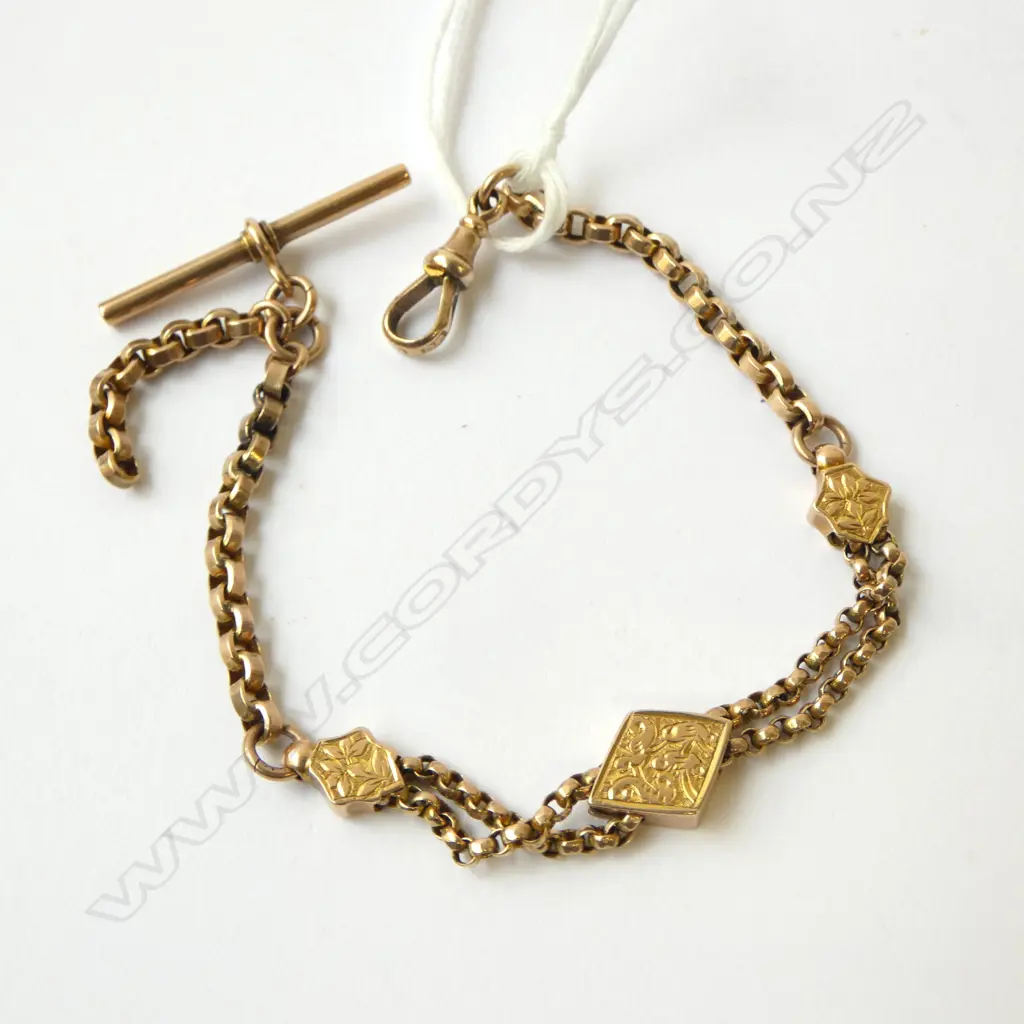 9CT GOLD ALBERTINA BRACELET 8.30gm Image 1++