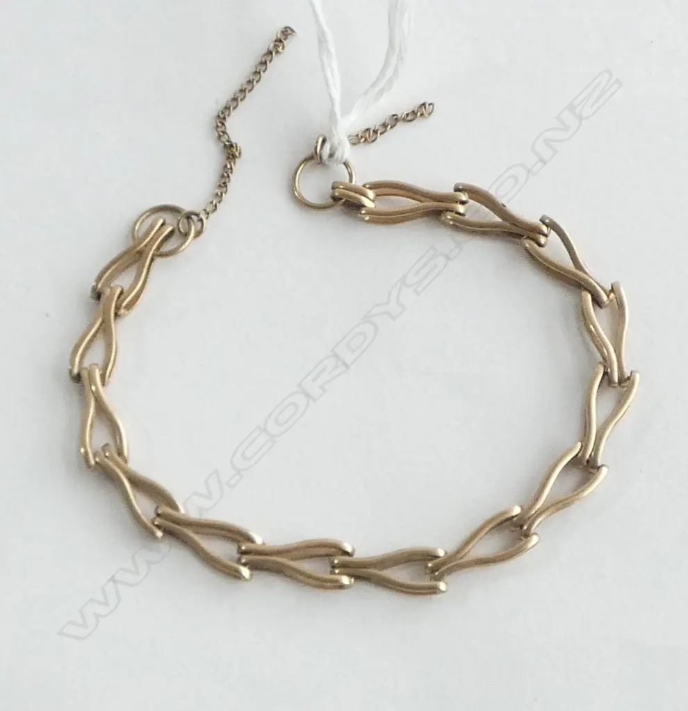 9ct GOLD BRACELET no clasp 7.4grms Image 1++