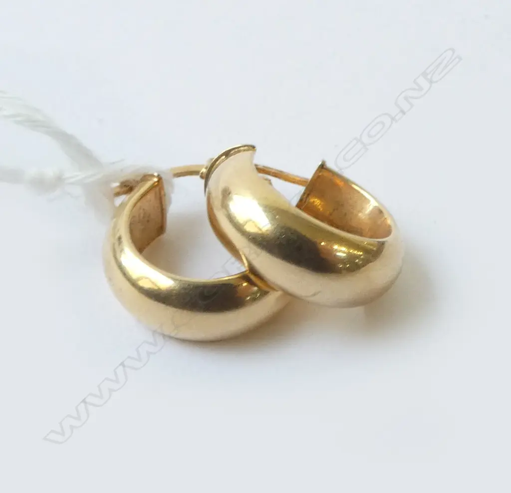 PR 9CT GOLD HOOP EARRINGS, 2.0grms Image 1++