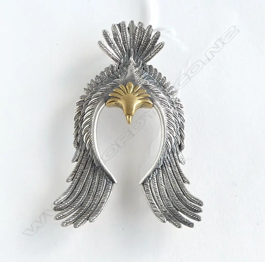 STG SILVER BIRD PENDANT H.70mm, 15.8grms Image 1++