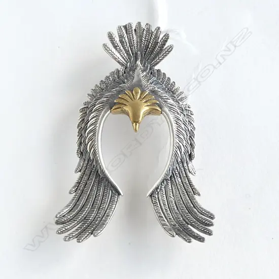 STG SILVER BIRD PENDANT H.70mm, 15.8grms