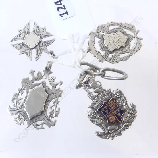4 VICTORIAN SILVER MEDALIONS, 39.4gm