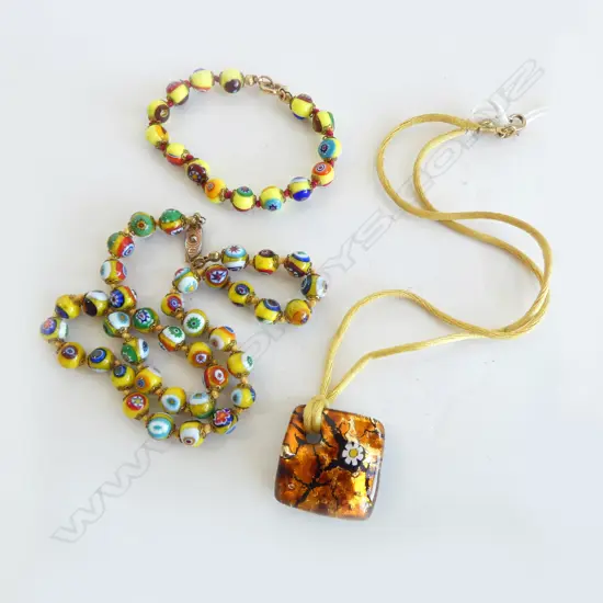 2 MURANO NECKLACES + BRACELET