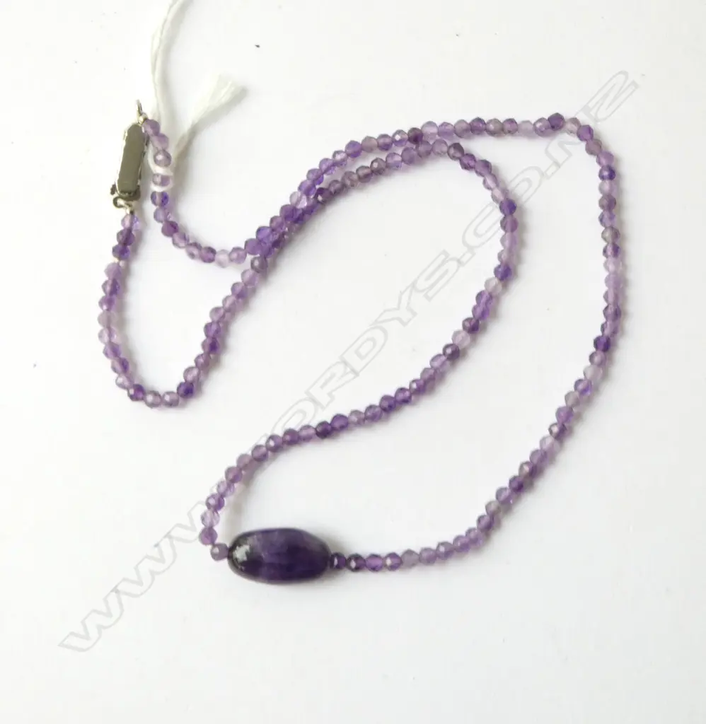 AMETHYST NECKLACE, LENGTH 49cm Image 1++
