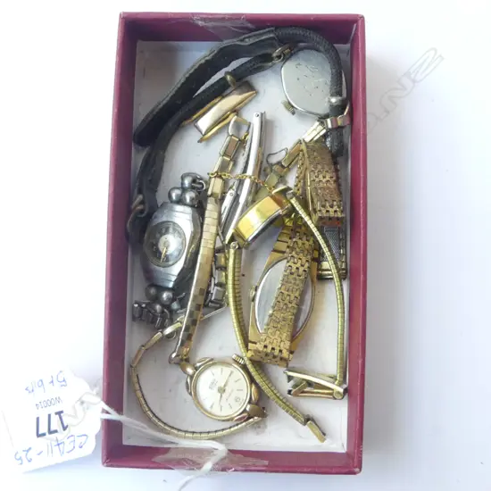 5 VINTAGE LADIES WRISTWATCHES & 2 sml pieces