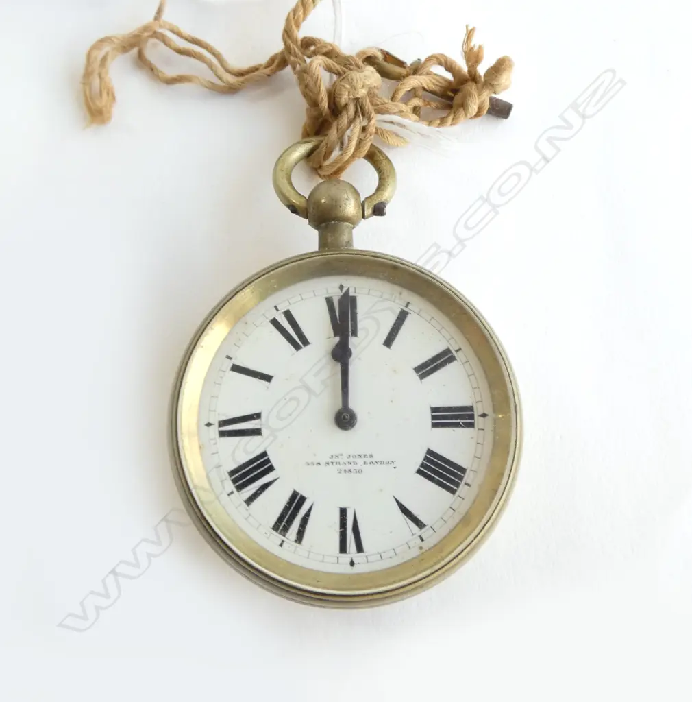 X LRG 'STATION MASTER'S' POCKET WATCH w KEY, J N JONES 338 STRAND LONDON 24830 Image 1++