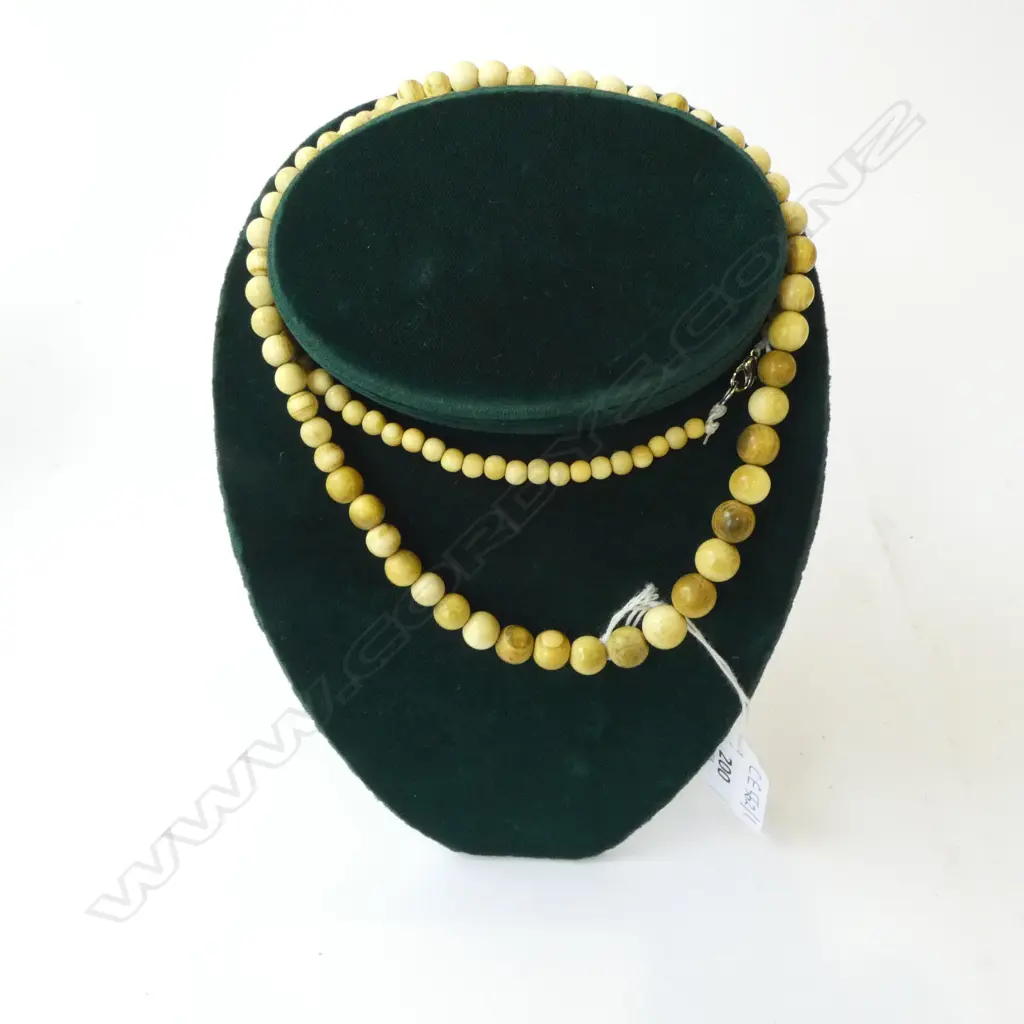 IVORY BEAD NECKLACE L.800mm Image 1++