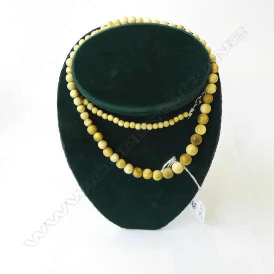 IVORY BEAD NECKLACE L.800mm