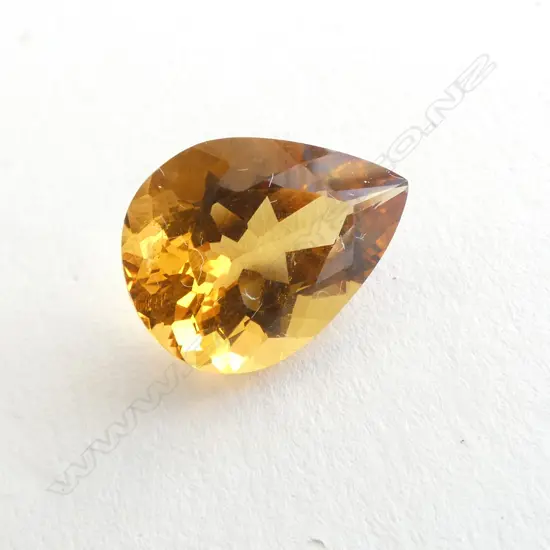 9.51ct UNSET PEAR FACET CUT CITRINE