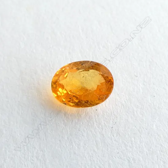1.66ct OVAL FACET CUT YELLOW/ORANGE SAPPHIRE