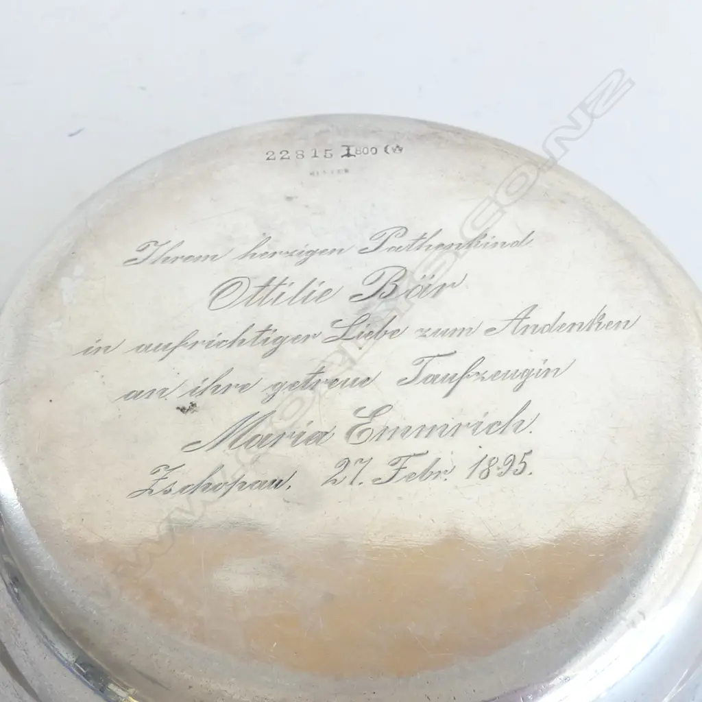 GERMAN 800 SILVER DISH 120mm dia 105grms Image 1++