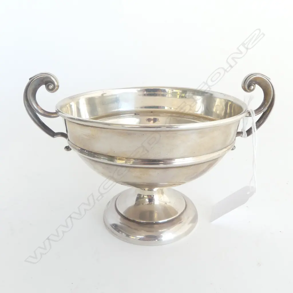 BIRMINGHAM 1922 SILVER PEDESTAL BOWL trophy cup form 160gms Image 1++