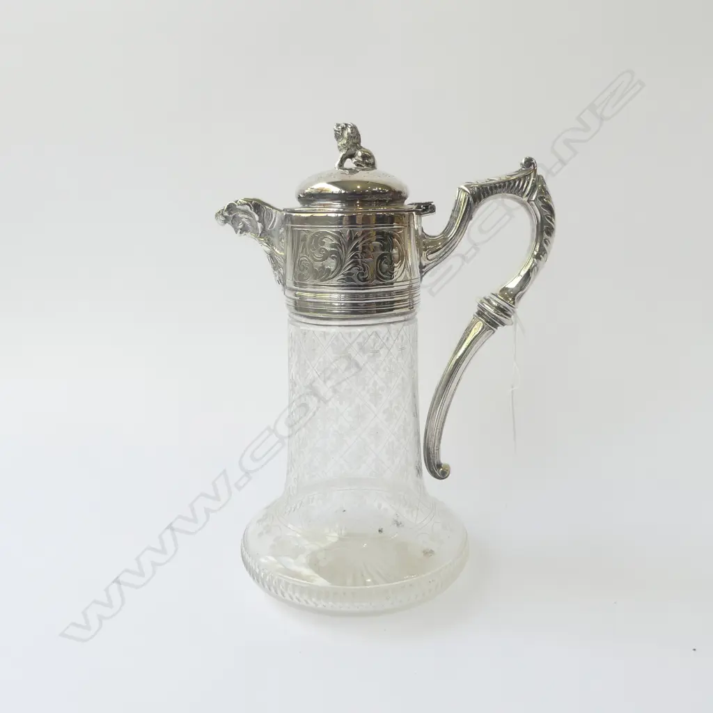 ANTIQUE SILVER PLATE CLARET JUG H.265mm Image 1++