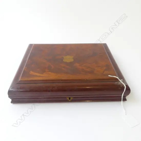 MID 19thC 12PCE DESSERT KNIVES & FORKS, MOP HANDLES, CASED 2 AF