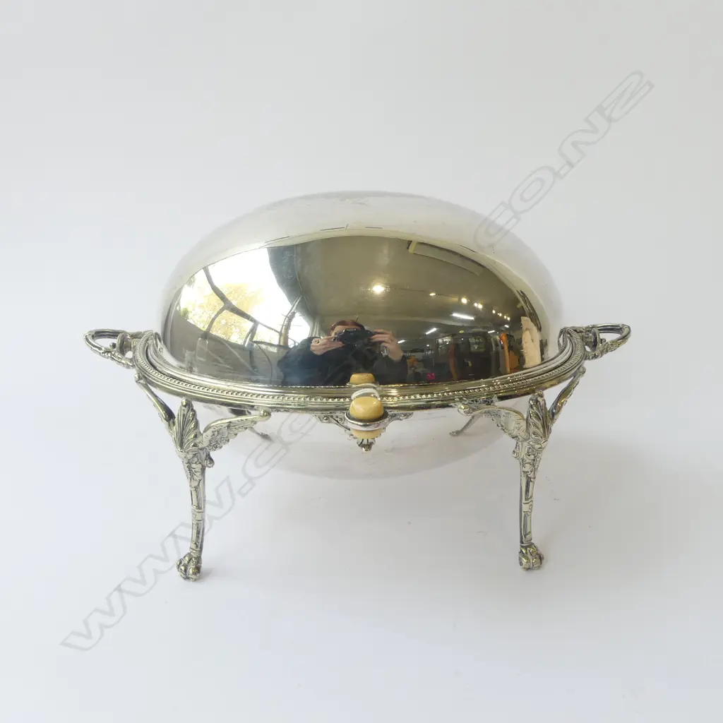 SILVER PLATE BACON WARMER W.335mm Image 1++