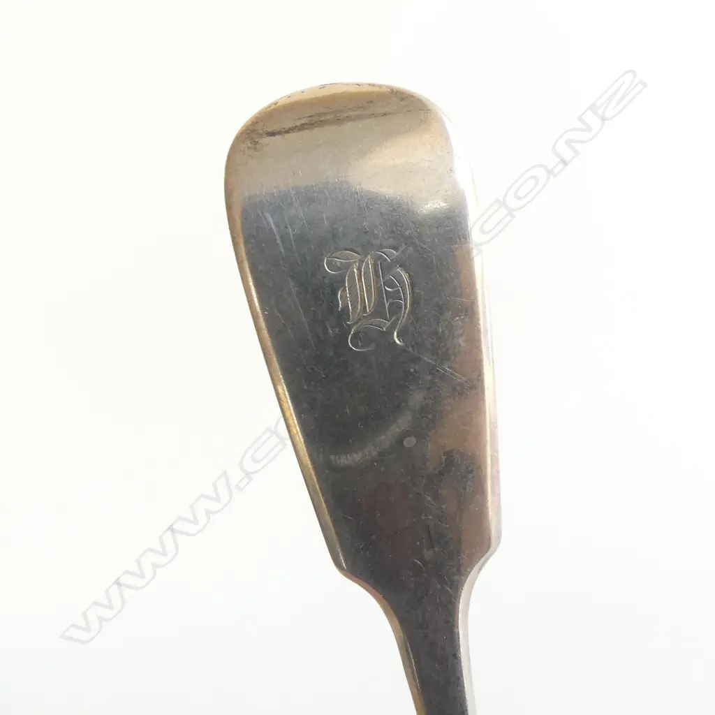 SET 7 VICTORIAN SILVER FIDDLE PATTERN SILVER DESSERT SPOONS Exeter 1861 313gms Image 1++